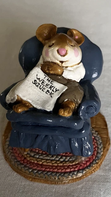 Wee Forest Folk M-159 Forty Winks Retired Blue Chair