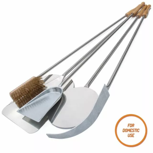 Set de 5 pelles à pizza, KIT pelle à pizza POUR FOUR À BOIS EN ACIER INOX