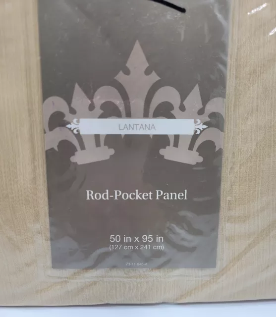 50"X95" Hazel Lantana Rod-Pocket Sheer Panel, Royal Velvet 2