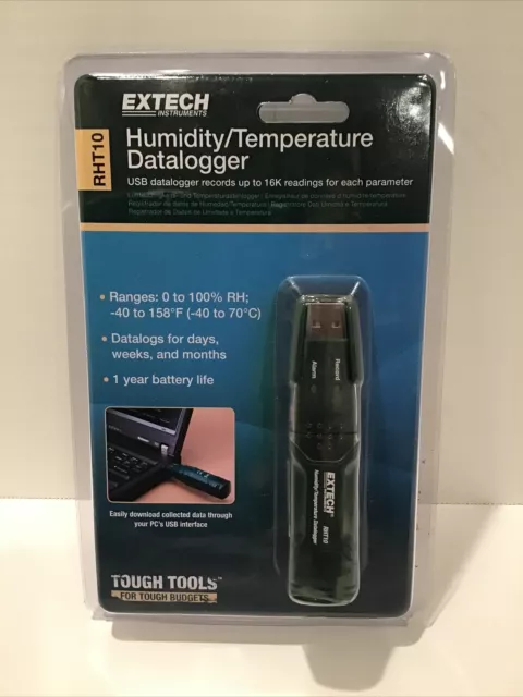 Extech RHT10 Humidity / Temperature USB Datalogger New