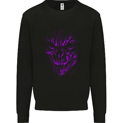 Demon Skull Devil Satan Grim Reaper Gothic Mens Sweatshirt Jumper