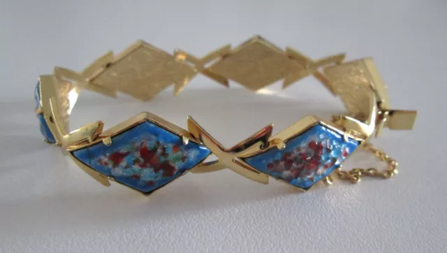 Tres joli bracelet en émaux de Limoges