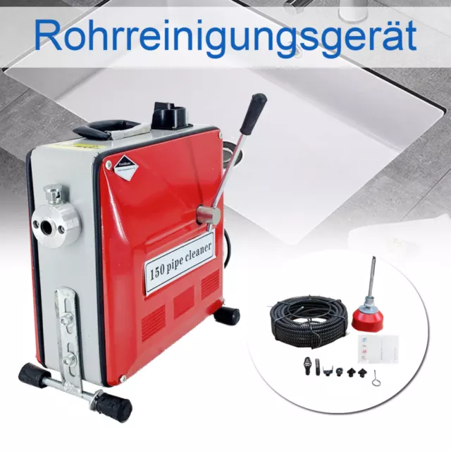 Rohrreinigungsmaschine Rohrreinigungsgerät Abflussreiniger 20-110mm Rohr 900W