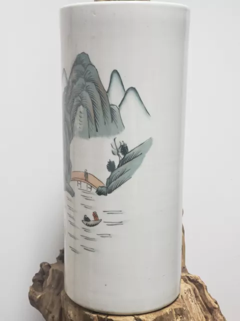 Fine Chinese Famille Rose Porcelain Vase . Hat Tube 2