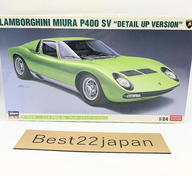Lamborghini Miura P400 blanco perla con fondo plateado 1/64 modelo de