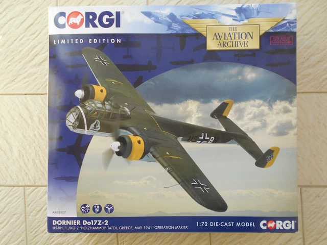 Auctions | Corgi a boxed Aviation Archive AA38808 Dornier DO17Z-17 Kauz
