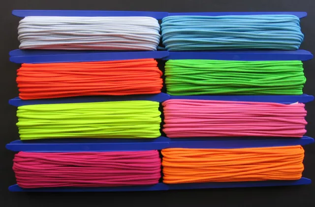 Leuchtschnur Ø 3.5mm - 8 x 30 Metro - Brilla Bajo Schwarzlicht- 8 Colores Neón