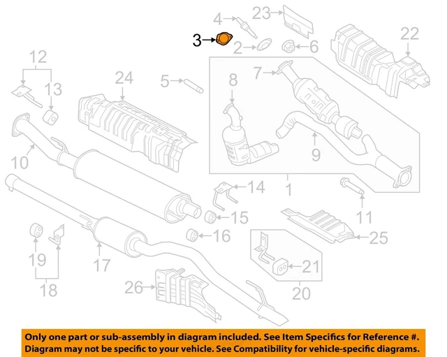 FORD OEM 11-20 Continental-Catalytic Cnvrtr Gasket Right BL3Z9450A