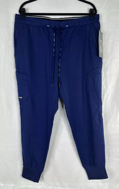 Greys Anatomy Barco 5 Pocket Jogger Scrub Pants Size XL Indigo Blue New