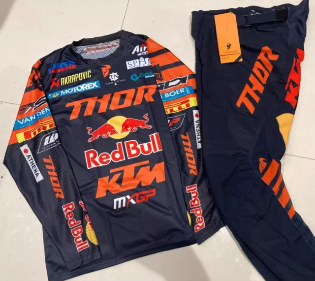 Thor Mx Mxgp Ktm Red Bull Racing Motocross Offroad Gear Set Jersey Pants Enduro