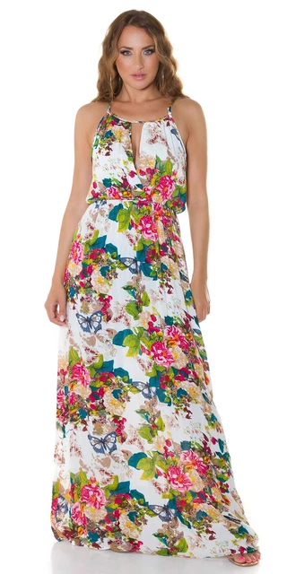 Abito Donna Elegante da Cerimonia Lungo Sexy Vestito da Sera Vestitino per S M 10