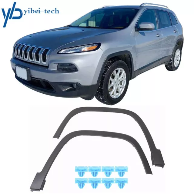 2Pcs Front Left&Right Fender Flares Set For 2014 2015 2016 2017 Jeep Cherokee