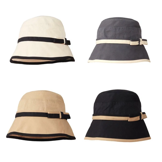 Femmes Bucket Hat Summer Ladies Fisherman Caps pour Camping Beach Fishing