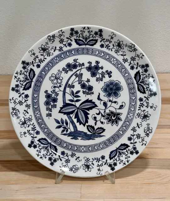 Blue Onion Underglazed Decorated Serving Plate Round Dishwasher Safe 11.5" Japan