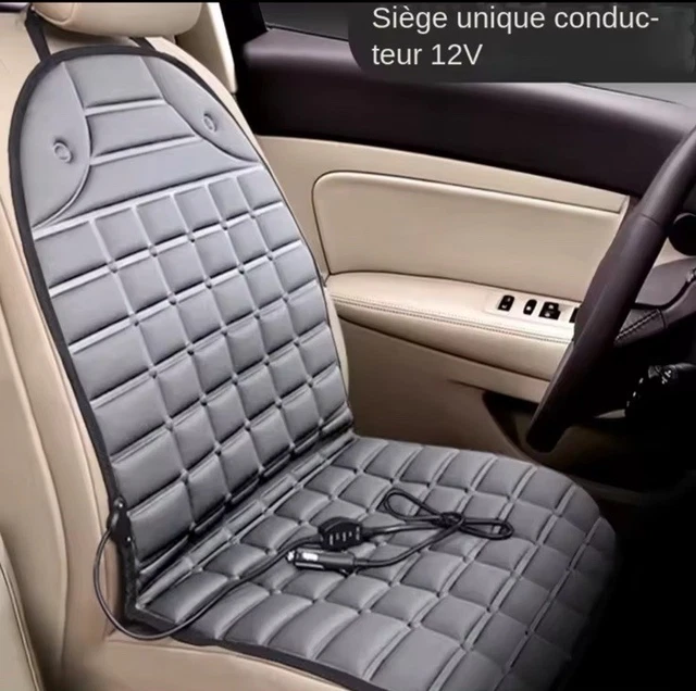Housse De Siège Auto Chauffante 12V – 2 Niveaux De Chaleur, Taille 48x97 Cm, Pour Voiture, Camion, Camping-car