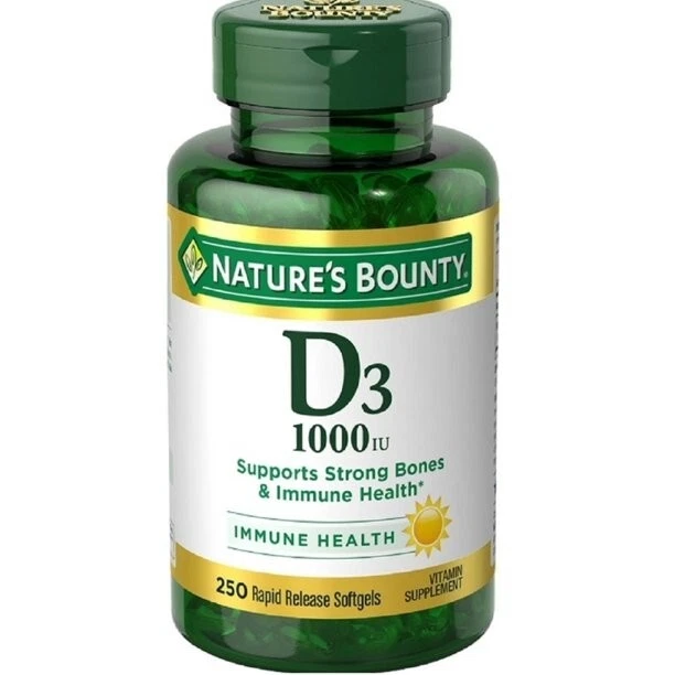 NATURE'S BOUNTY VITAMIN D1000 IU, Rapid Release Soft gels 250 count