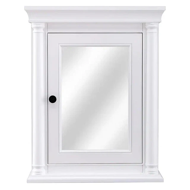 Gabinete de medicina espejado para decoradores de hogares 24"" x 30"" MDF montaje en superficie blanco