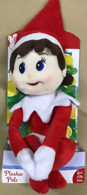 The Elf on the Shelf Girl Plushee Pal - Light Skin, Brown Hair, Blue Eyes NEW