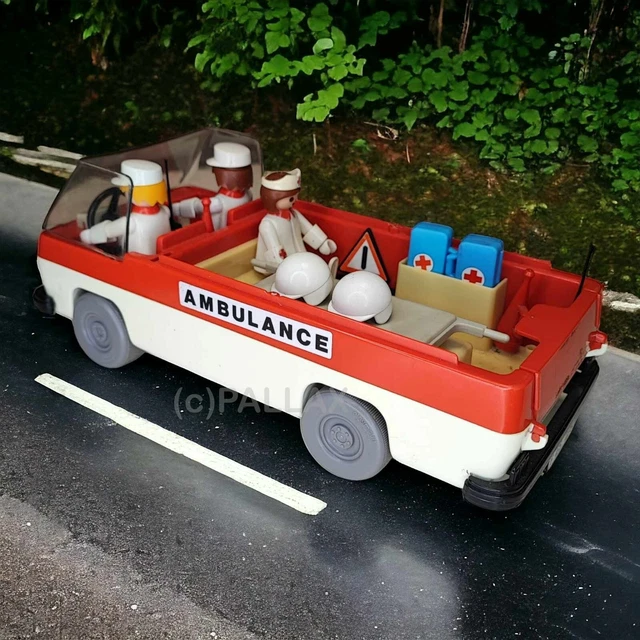 Playmobil Vintage – Set 3157 – Ambulance Et Police – B System Klicky – Occasion
