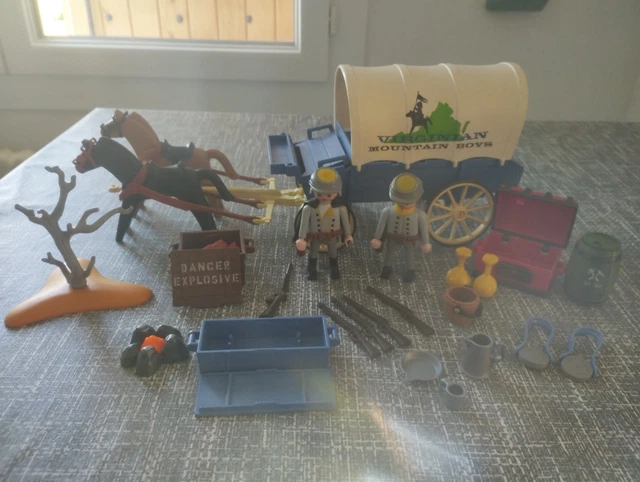 playmobil 5 chevaliers bronze et loup