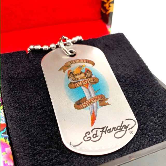Ed hardy best sale dog tag necklace