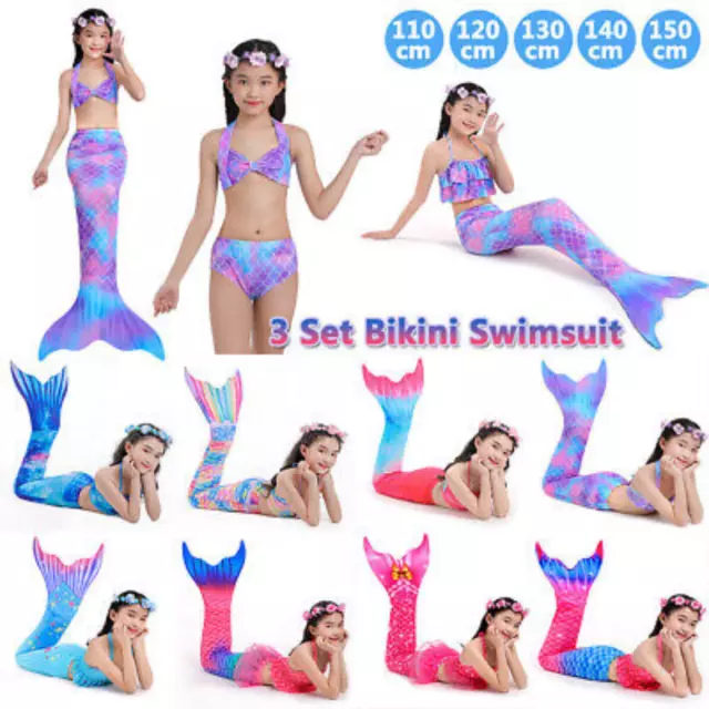 Parent-Child Kid Women Swimsuit Clothing Swimwear Mermaid Tail Adult Swimsuit  -