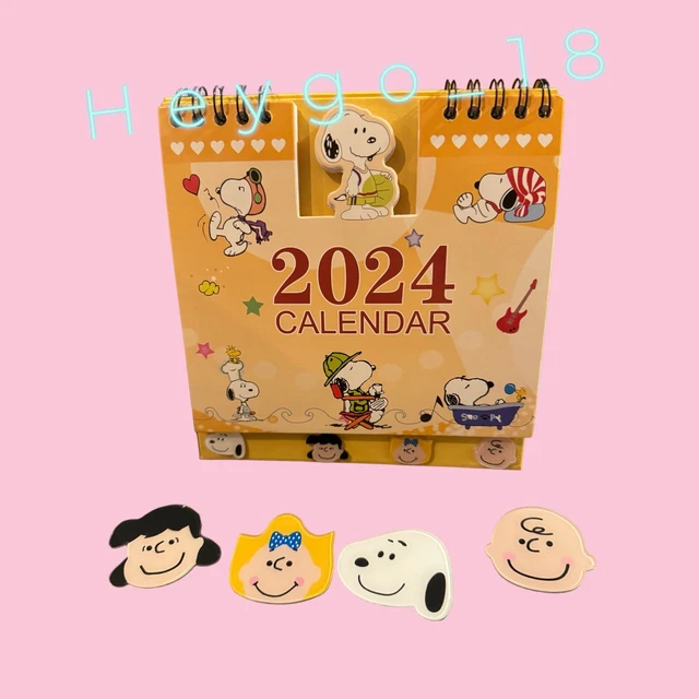 SNOOPY 2024 WOODSTOCK desktop calendar diary Christmas gift bundle