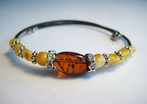 Genuine Butterscotch Honey Amber Baltic Amber Bracelet 5 grams !!!