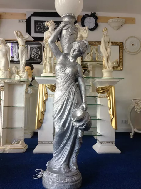 Figurenlampe Stehlampe  Frauenlampe Griechische Antik Barockstil 170.cm Hoch NEU