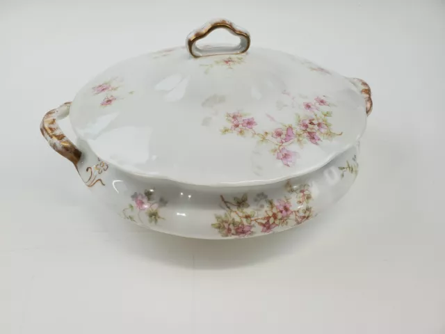 O.P.CO. Syracuse China Pink Flowers Tureen/Covered Dish