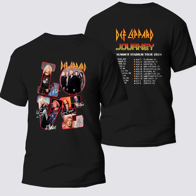 DEF LEPPARD AND Journey Summer Stadium Tour 2024 Concert Music Tshirt