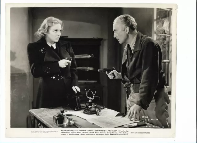 Vintage 8 x 10 Photo Actress Madeleine Carroll in Blockade (1938)