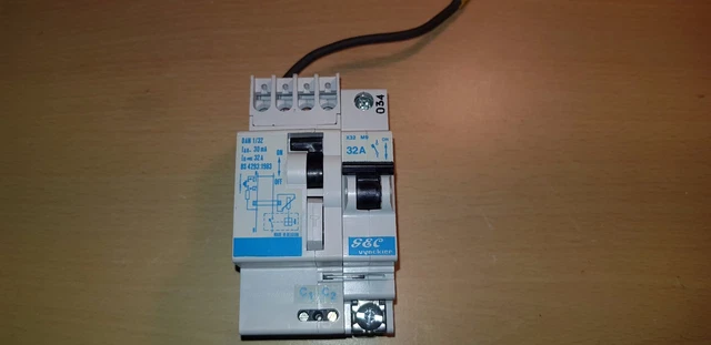 GEC VYNCKIER, GE SERIES G, DAN 1/32, 32A 30mA RCBO, CIRCUIT BREAKER ...
