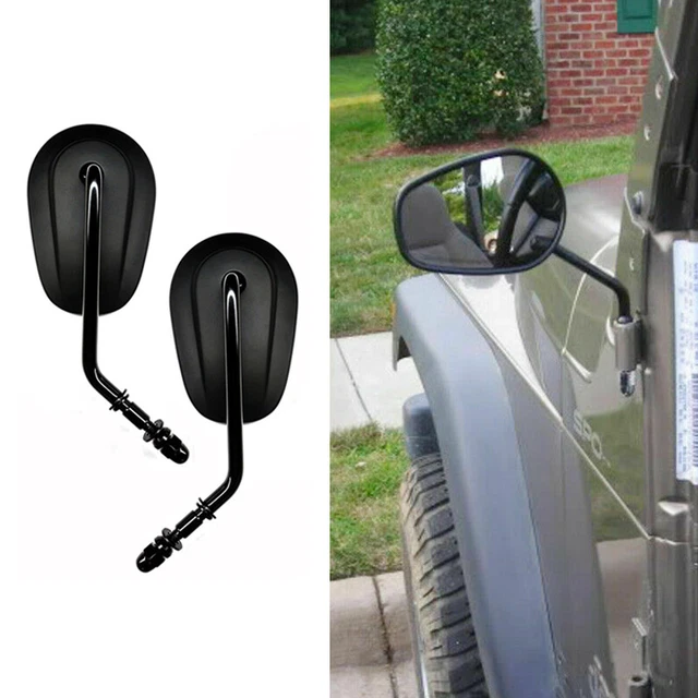 Long Stem Door Hinge Off Side Mirrors For Jeep Wrangler JL JKU JK CJ 1987-2019 A
