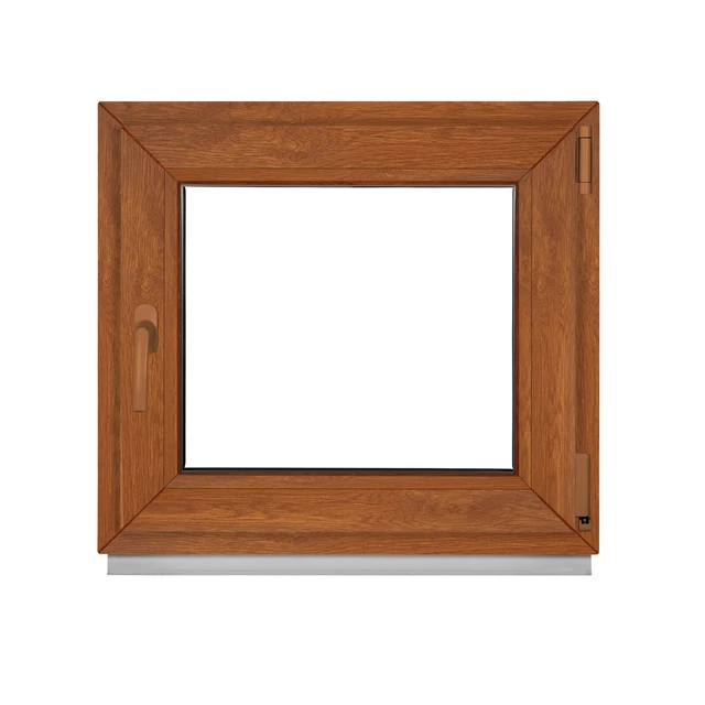 Finestra LxA 800x800 mm vetri 2x - colorata rovere dorato premium