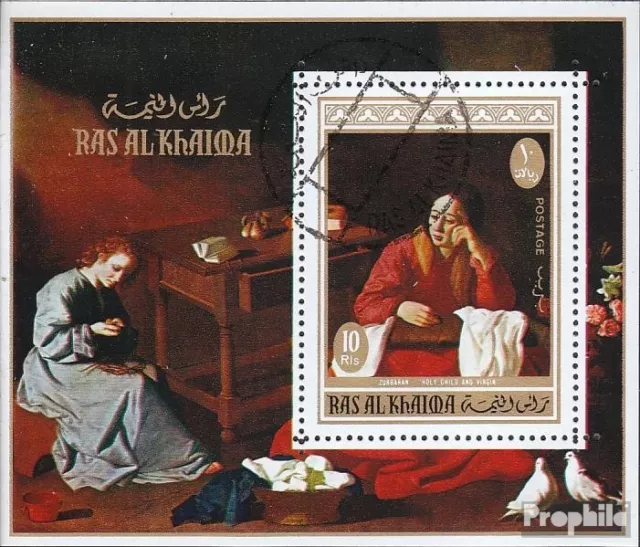 Ras al Khaimah miniature sheet ad 95A fine used / cancelled 1970 that Life the h