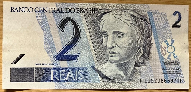 BRASILIEN 2 REAIS 1. Familie 2001 Banknote