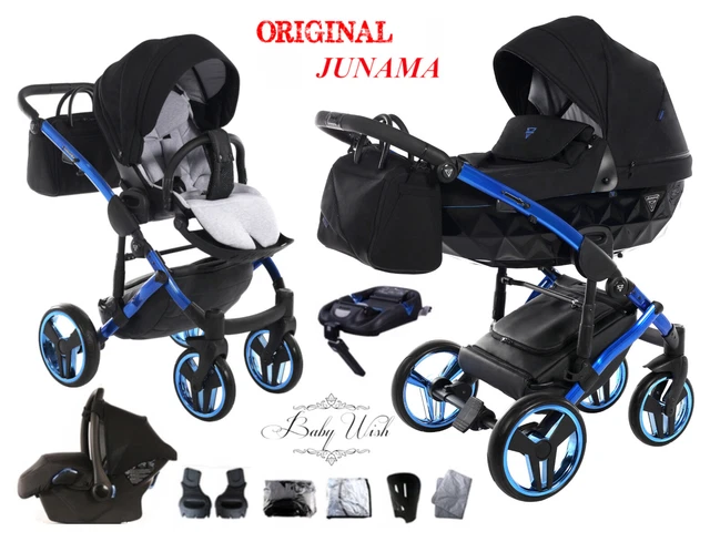 JUNAMA INDIVIDUAL V2 PRAM 2in1, 3in1 CARRYCOT + PUSHCHAIR + CAR SEAT+ISOFIX