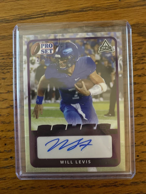 2021 Leaf Pro Set Will Levis Power Purple Rookie Auto SP /25