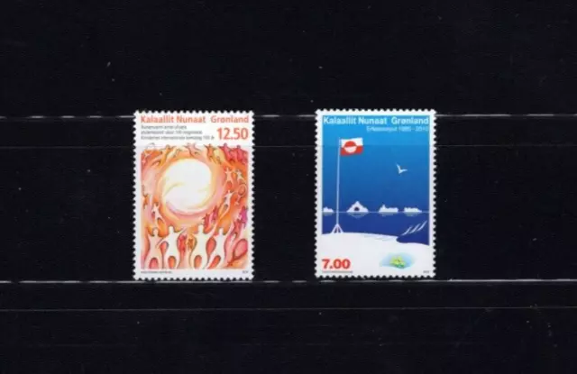Greenland 567, 571 Flags 2010 VF Mint NH MNH Complete Set A9SC