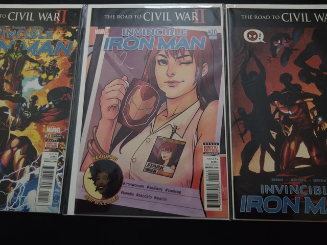 Invincible Iron Man #8 #10 #11 2015 2016 2nd print lot appearance Riri Williams