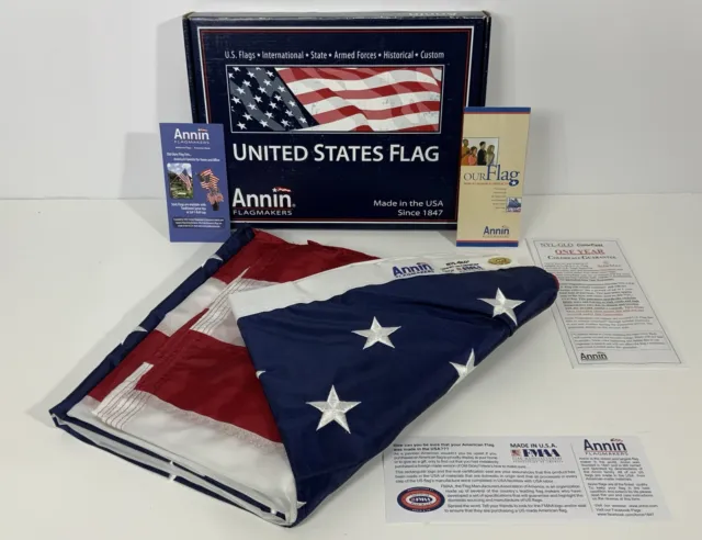Annin American U.S. Flag 4' x 6' Nyl- GLO Made In USA. All-Weather In Box
