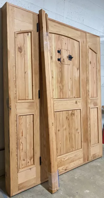 Rustic reclaimed lumber double door w/hardware You choose dimensions solid wood 7