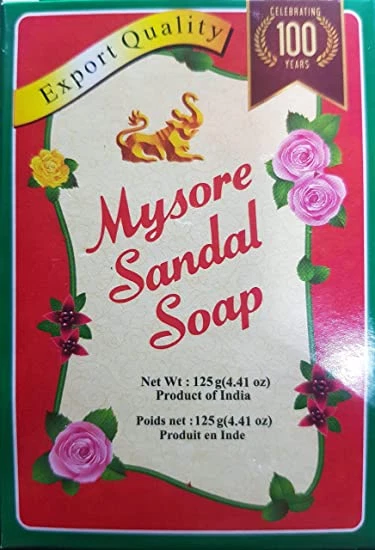 MYSORE SANDAL SOAP Erboristico Olio Bagno Barrette 130ml/125 Gm. Young Pelle (