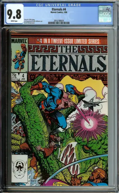 Eternals #4 Cgc 9.8 White Pages // Keith Pollard Cover Art Marvel 1986
