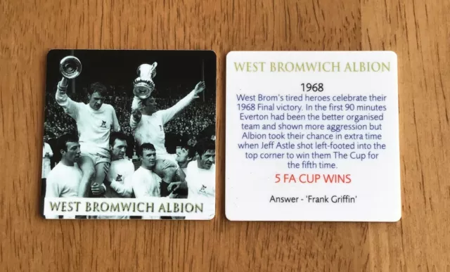 West Bromwich Albion - Texaco F A Cup Hall Of Fame Disc - Mint Condition