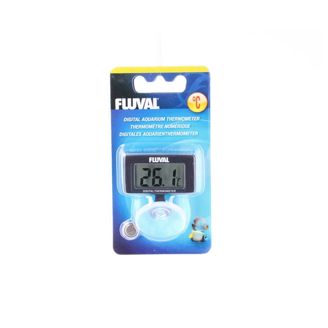 Fluval Digital Thermometer Submersible Aquarium Tropical Stick-On Suction Cup