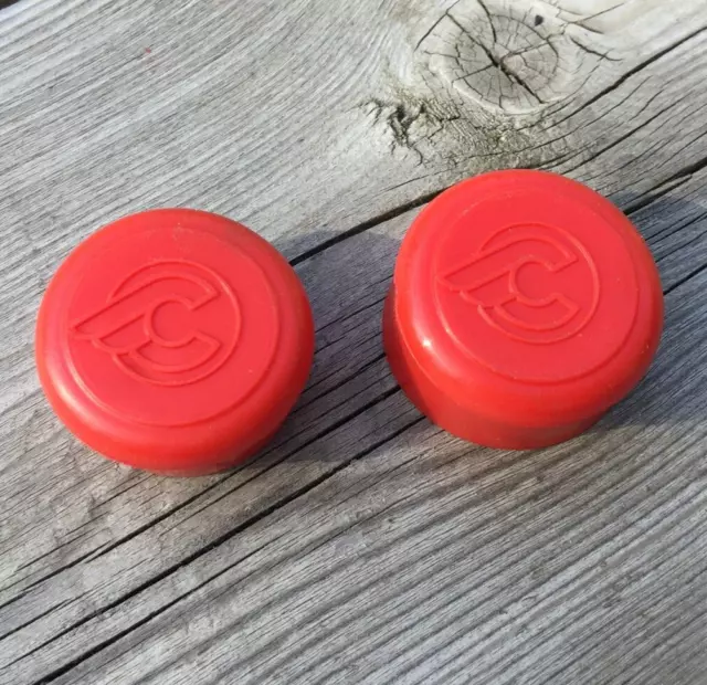 Vintage Bike Bicycle Cinelli Handlebar Bar Ends Plugs Caps For Bartape Red Nos