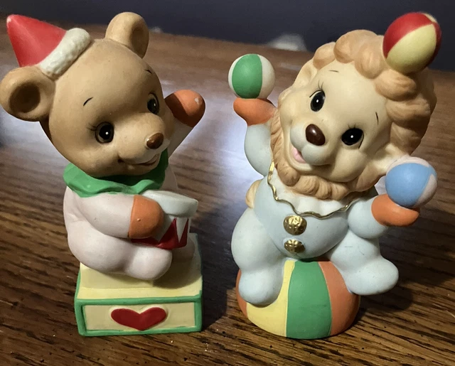 Homco Home Interiors Circus Lion and Bear Figurines