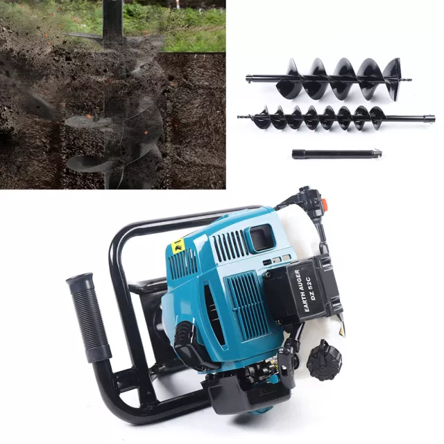 8500rpm Gasoline Engine Post Hole Digger Gas Powered Earth Auger Borer Machine